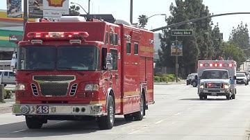 LACoFD Hazmat 43 & Hazmat Tender 43 Responding