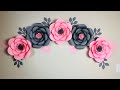 Room Decor Ideas Nursery Paper Flowers || DIY Paper Flower Wall Decoration Ideas