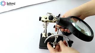 Adjustable helping hand solder aid for electronics | Bitmi.eu✅