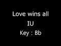 Love Wins All IU Bb Key Karaoke 2