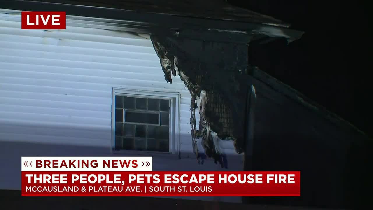 Three people, three pets escape house fire in St. Louis City YouTube