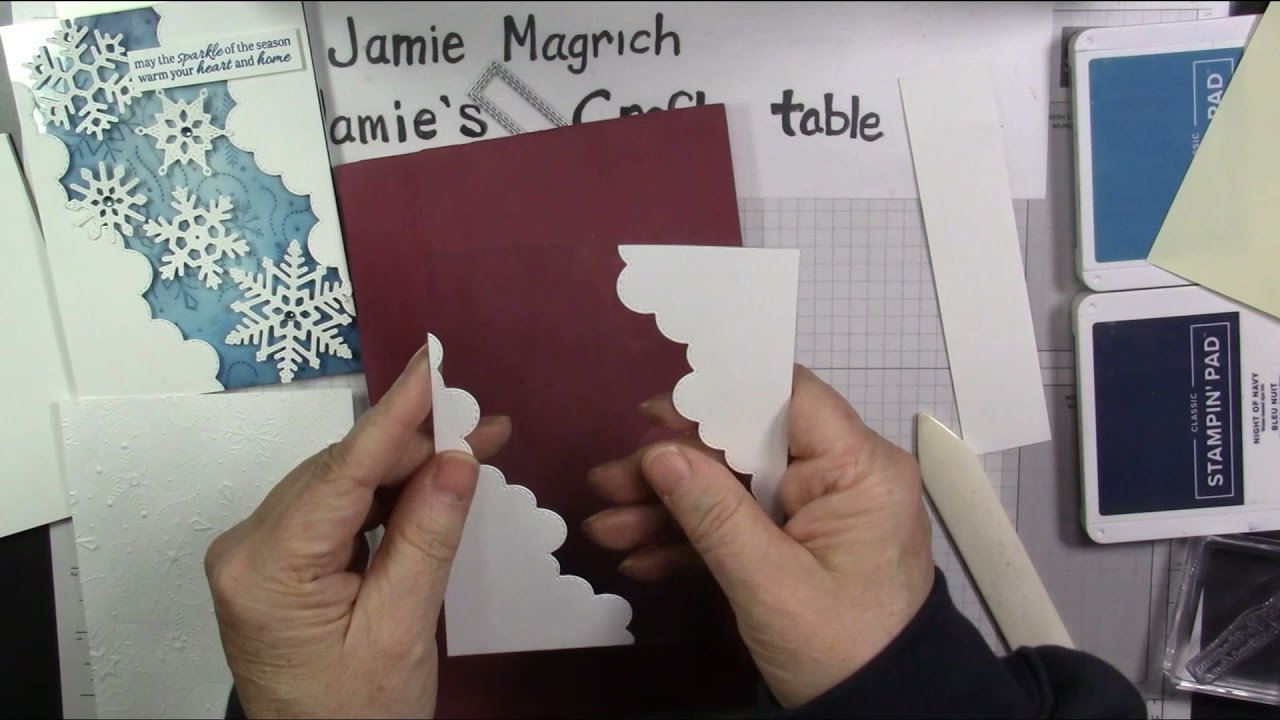 Stampin'Up! floating stitched snowflakes card tutorial