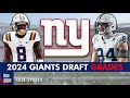 Giants Draft Grades: All 7 Rounds From 2024 NFL Draft Ft. Malik Nabers, Tyler Nubin, Tyrone Tracy