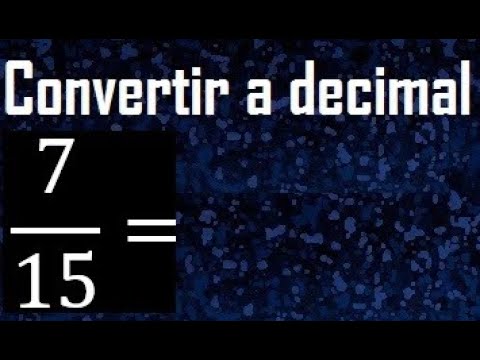 Video: ¿Qué es 7 repitiéndose como fracción?