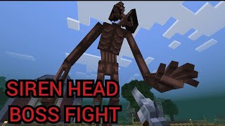 Minecraft Siren Head Boss Fight ( Bedrock Addon )