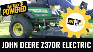 John Deere Electric Z370R Zero Turn Lawn Mower In Action