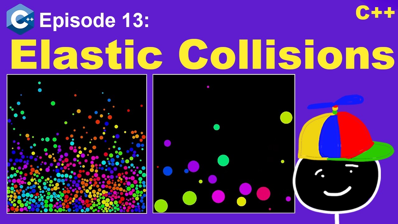 Adding Elastic Collision to My Particle Sim (C++ Ep. 13) - YouTube