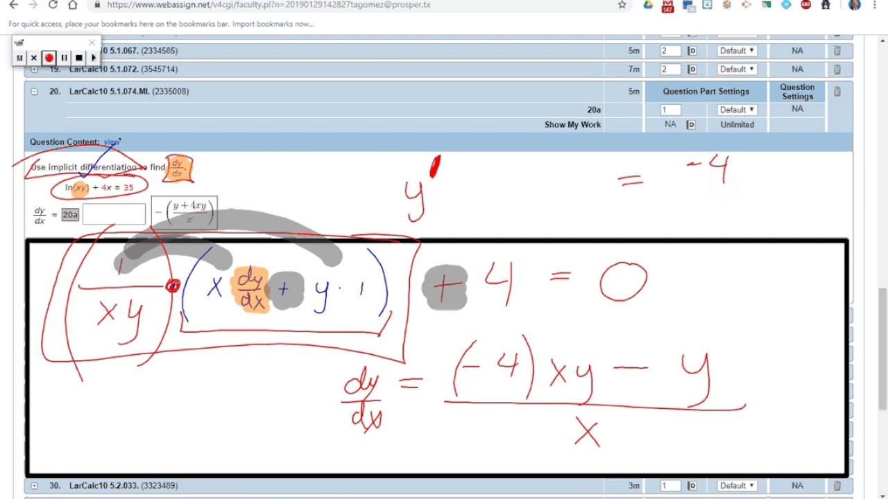 AP Calc AB Unit 9 2nd FTOC, Functions Defined by Integrals, Natural Logs (Day 2, HWK Q20