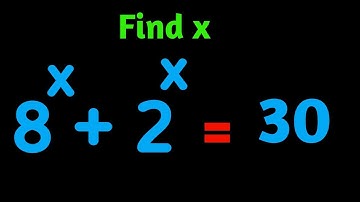 Math Olympiad | A nice exponential equation to solve for x