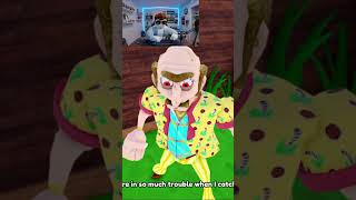 Damage Escapes Evil Stepdad in Roblox #roblox #evilstepdad #prisonescape #games