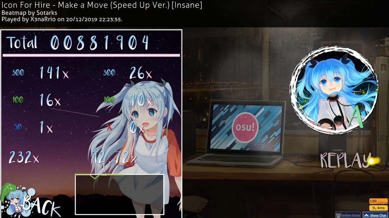 Make a Move (Speed Up Ver.) - Icon For Hire - [Insane] 101pp/ 4.92 ...