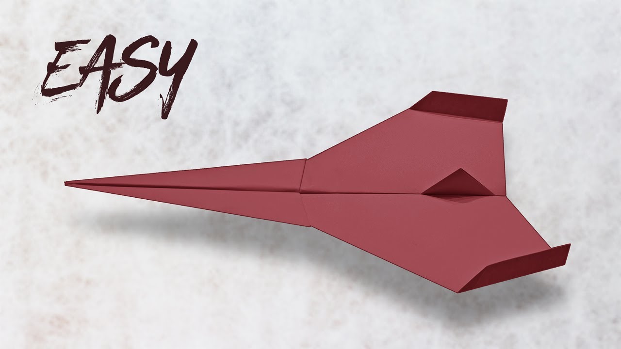 Easy paper plane flying far in the sky - YouTube