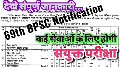 69th BPSC Notification 2023 Out | Bpsc Exam Update | 30 सितंबर को होगी परीक्षा | सुनहरा मौका