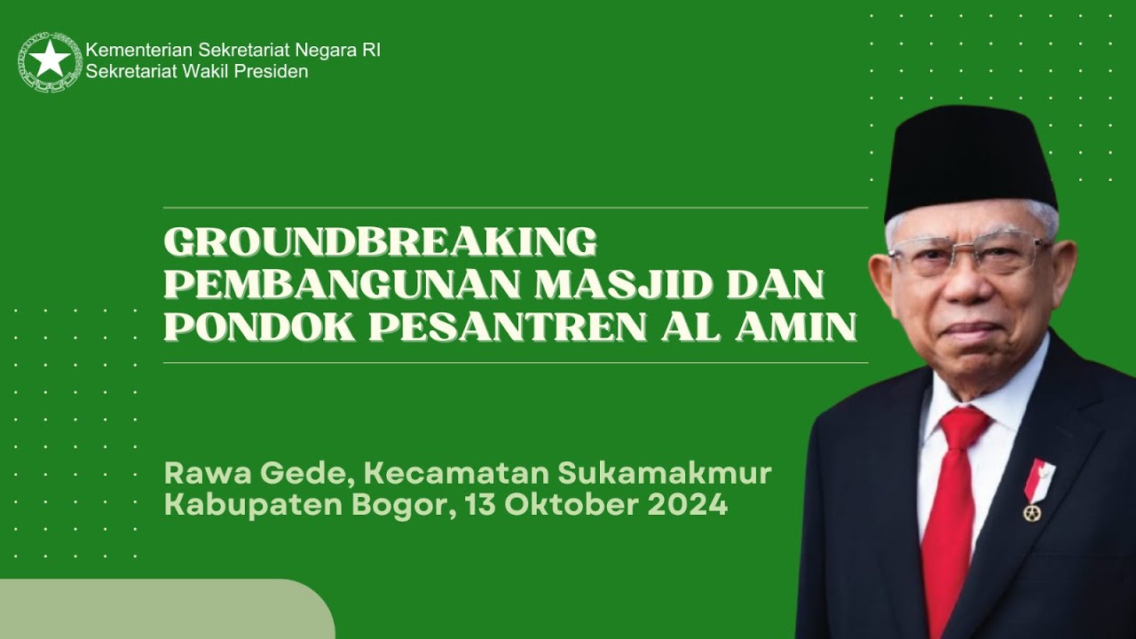 [LIVE] GROUNDBREAKING PEMBANGUNAN MASJID DAN PONPES AL-AMIN, RAWA GEDE, KAB. BOGOR