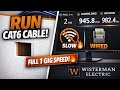 Stop Slow WiFi! Run Cat6 Ethernet for True Gigabit Speed (Full Install + Speed Test)