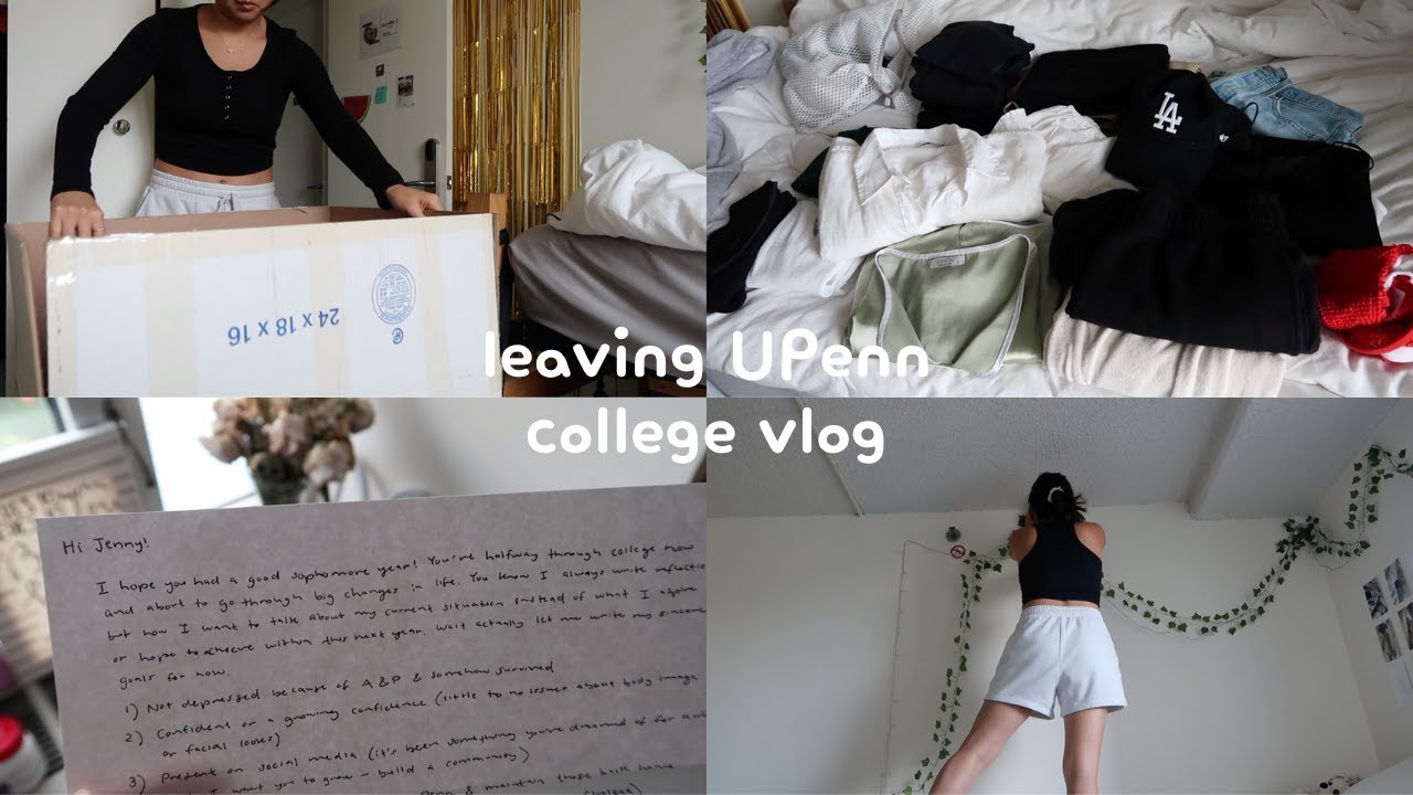 uni vlog 🏡📅 leaving upenn, moving out, empty college dorm tour YouTube