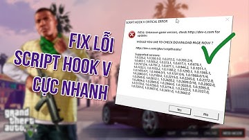 GTA5 Cách fix lỗi SCRIPT HOOK 5 CRITICAL ERROR Cực nhanh !
