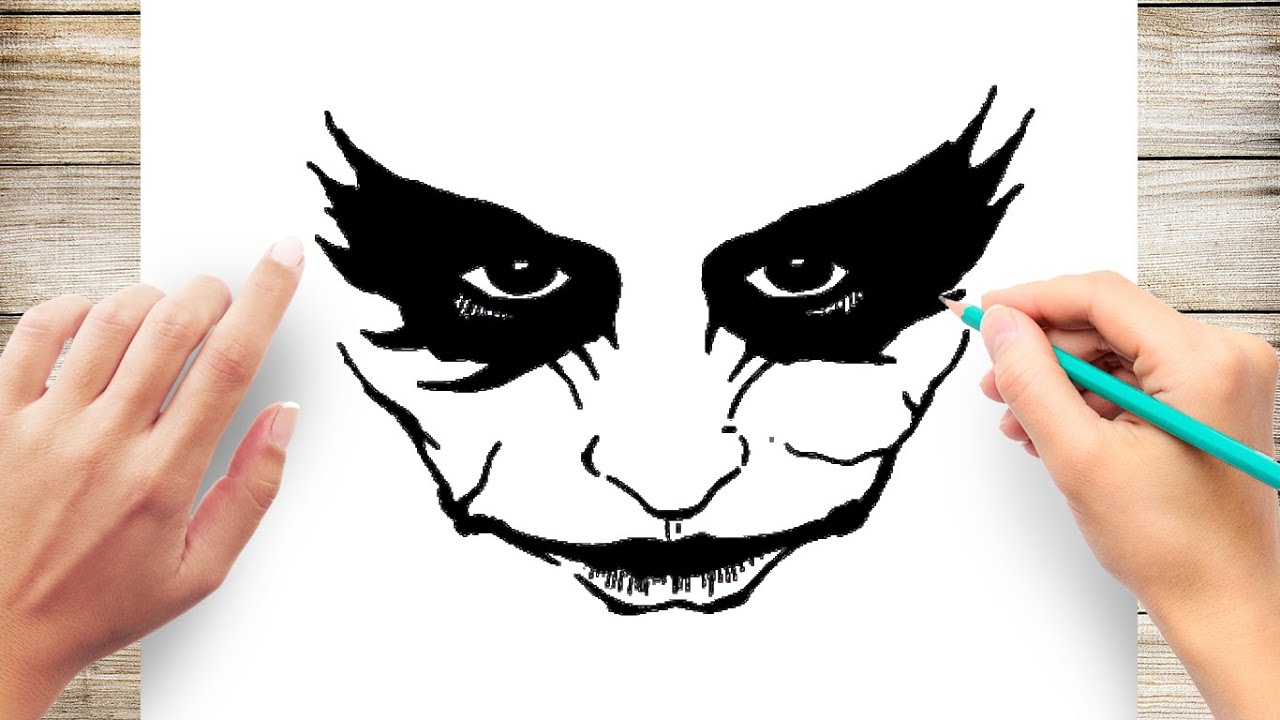 How To Draw Joker Smile Step by Step - YouTube