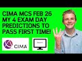 How to pass CIMA MCS (Management Case Study) February 2026 (Resset) - 4 exam day predictions!