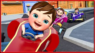👶Five Little Babies Play with Toy Cars! 👶| Kids Songs | Learn with Banana - 2 HOUR Nursery Rhymes
