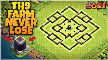BEST TH9 FARMING BASE 2021 + PROOF!! | 95 % Success rate At  Dark Elixir protection |