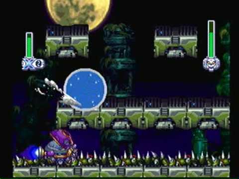 MegaMan X4 Walkthrough Pt.3 NO ARMOR X-BUSTER ONLY(Split Mushroom Bio Lab Stage)
