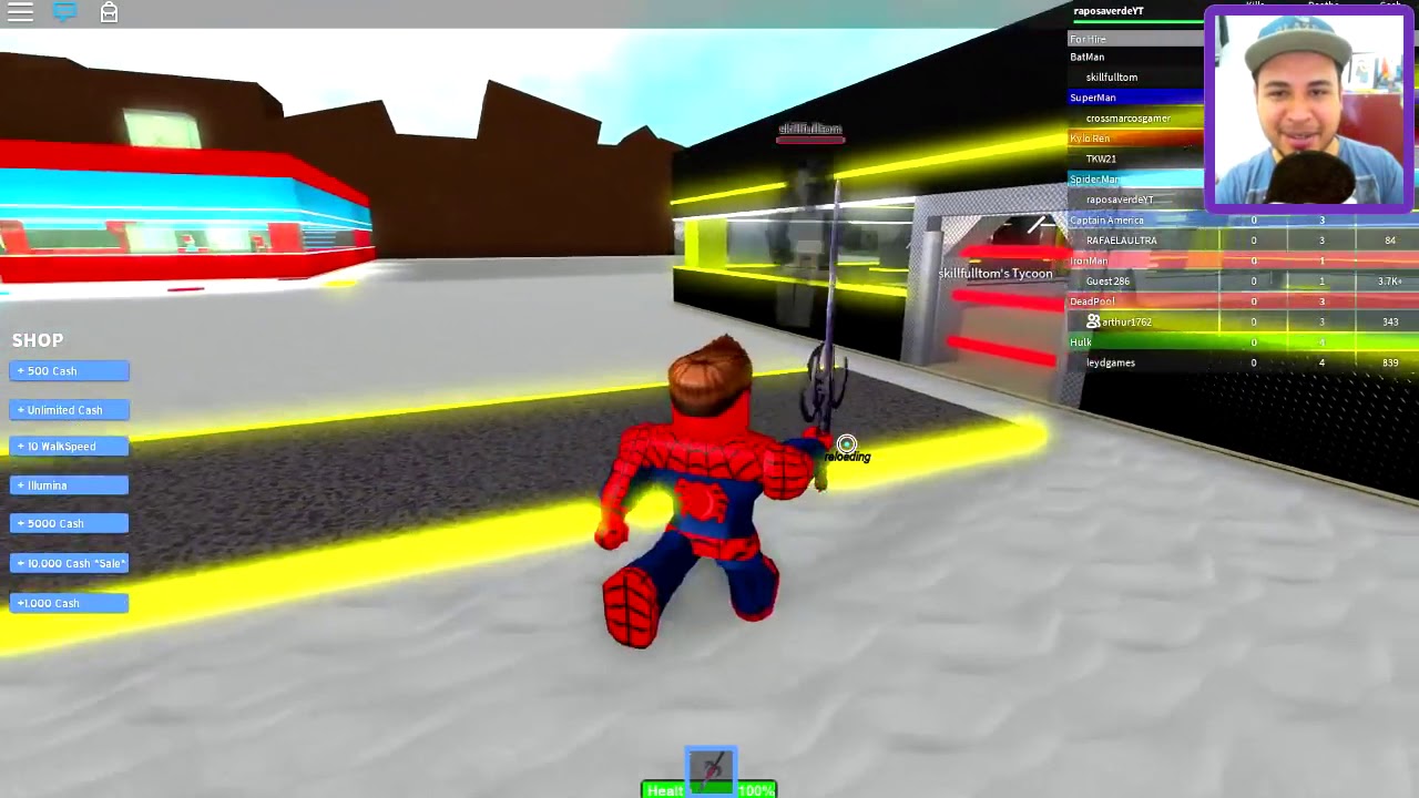 Eu Sou O Homem Aranha Roblox Super Hero Tycoon Youtube - eu sou o homem aranha roblox super hero tycoon youtube