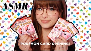 ASMR ✧🖤 Pokemon 151 Card Opening! 🖤✧ Whispers, Tapping & Crinkly Packaging Sounds for relaxing!