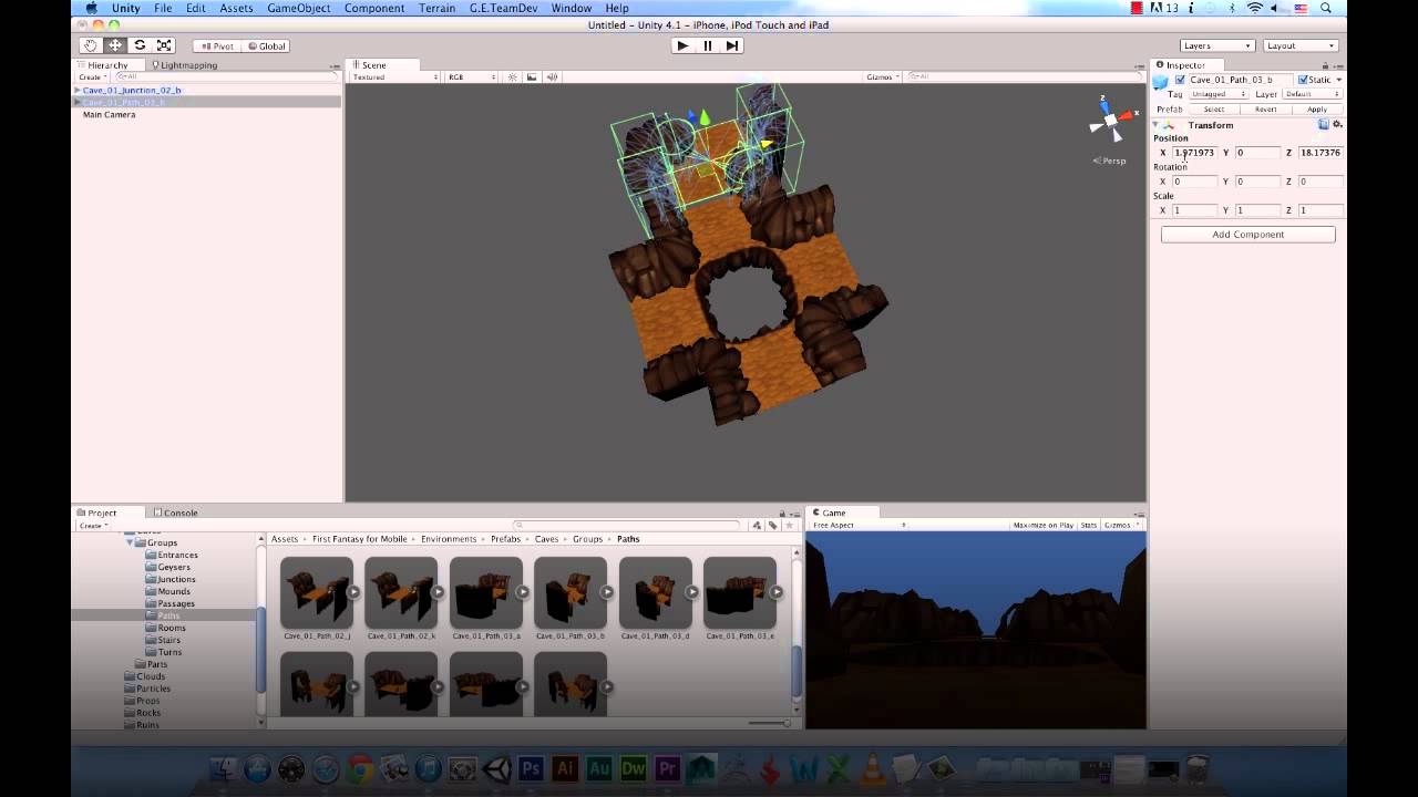 Unity Tutorial - Cave Scene (2) - Pathways, Turns and Intersections ...