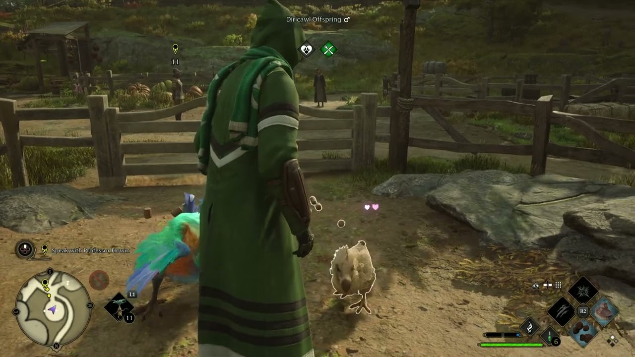 Hogwarts Legacy- Feeding baby Diricawl