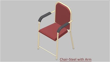 Chair Steel with Arm (Volume-1) || Autodesk Inventor Tutorial