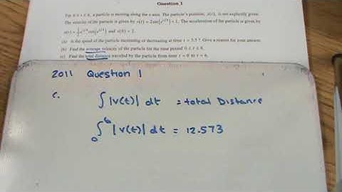 AP Calculus AB 2011 FRQ Question 1