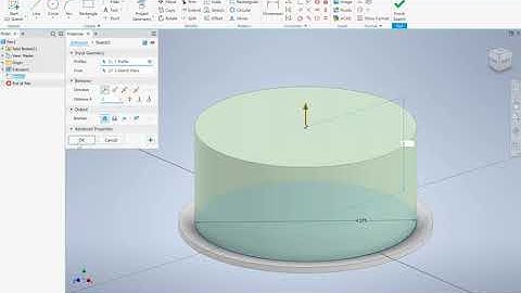 Autodesk Inventor 2021: Creating a Top hat to Practice Extrusions