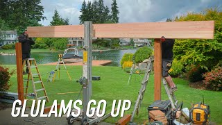 Build Update: Throwing Up Glulams || Dr Decks Mega Glulam Deck Supercut Dr Decks