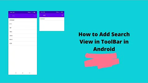 How to Add Search View in ToolBar in Android|#SearchView on #ToolBar|#Actionbar