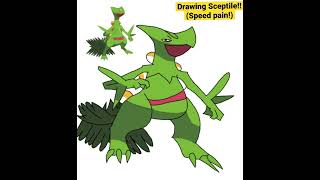 Drawing Sceptile!! (Speed paint!!)