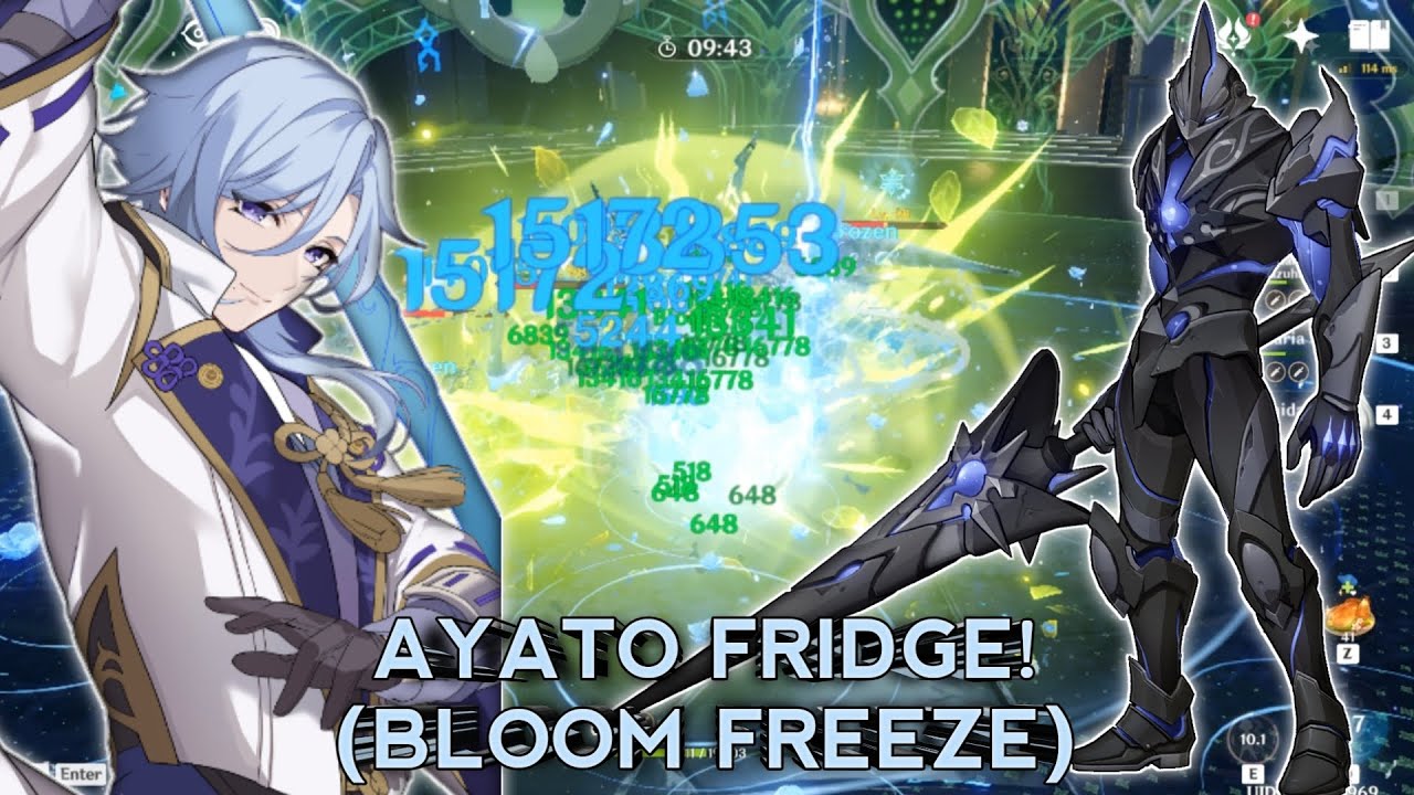 BROKEN AYATO NAHIDA FRIDGE TEAM!!! (BLOOM FREEZE) - Genshin Impact