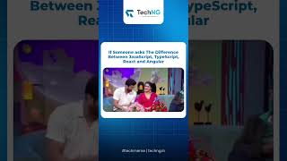 Difference Between JavaScript, TypeScript, React and Angular #techng #codingmemes #comedy