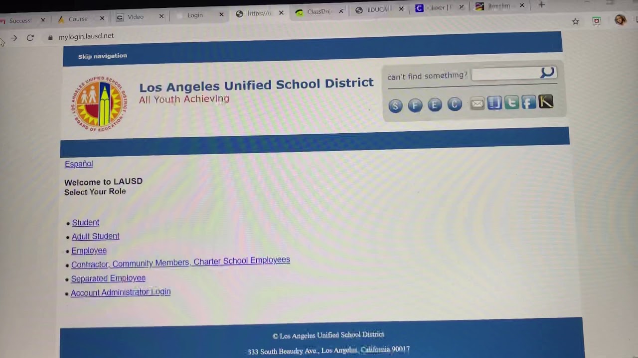 Activating LAUSD email YouTube