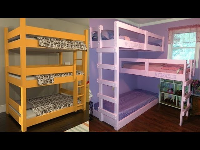 3 Triple Bunk Beds For Kids Bed, 3 Bunk Beds Together