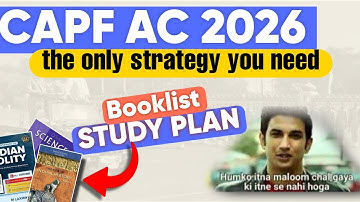 How to Prepare for CAPF 2026 | Booklist📚 + Strategy Explained🗓️   #capf2026 
