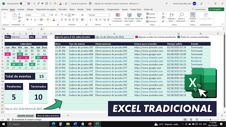 Cómo Hacer una AGENDA Automatizada con Calendario en EXCEL TRADICIONAL