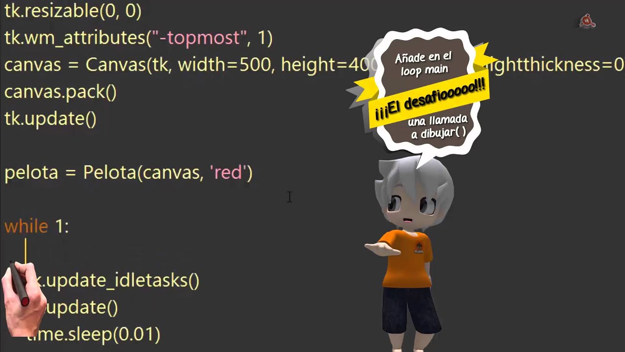 57.- Aprender programación para niños con Python. Dar movimiento a la ...