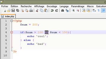 PHP  - 17 -  Les opérateurs logiques