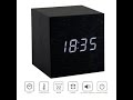 Wooden Cube Digital LED Display Clock with Alarm and sound activation! Wooden Cube Digital LED Display Clock with Alarm and sound activation!