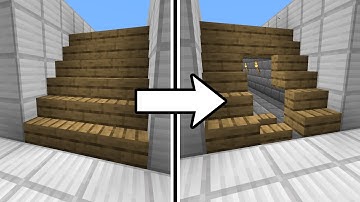 Minecraft 1x2 Hidden Staircase Piston Door (1.17.1+ Java)