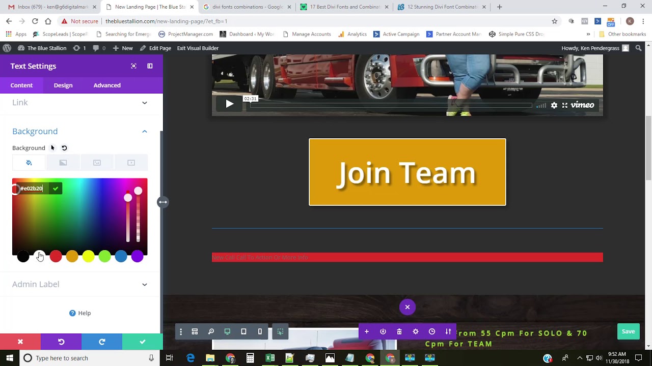 How To Add Text To Landing Page - YouTube