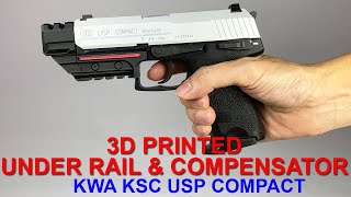 KWA KSC USP Compact GBB With 3D Printed Under Picatinny Rail and