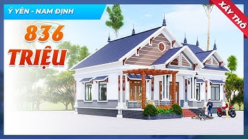 Mẫu Nhà Vườn Mái Thái Hiện Đại 4 Phòng Ngủ Xây Thô 492 TRIỆU Tại Huyện Ý Yên Tỉnh Nam Định