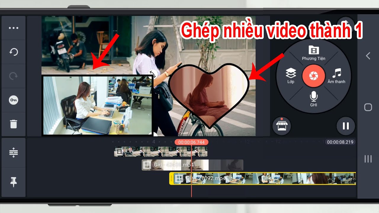 Cách Ghép 2 Video Thành 1 Chạy Song Song Trên Điện Thoại - Chèn Video Vào  Video - Youtube